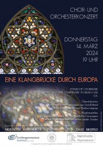 Bildunterschrift: Konzert am 14.03.2024, 19.00 Uhr, in der Neustädter Marienkirche